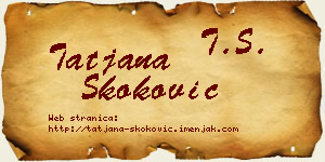 Tatjana Skoković vizit kartica